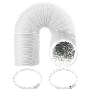 Insulated Vent Hose for Zanussi Flexible PVC Aluminium Foil Lined Duct Outlet Pipe + Clamp Clips (6" x 3m)